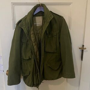 Men's Olive Green Vintage Army Jacket